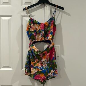 Band of Gypsies Lottie & Holly Two Piece Floral Crop Top and Shorts Set NWT